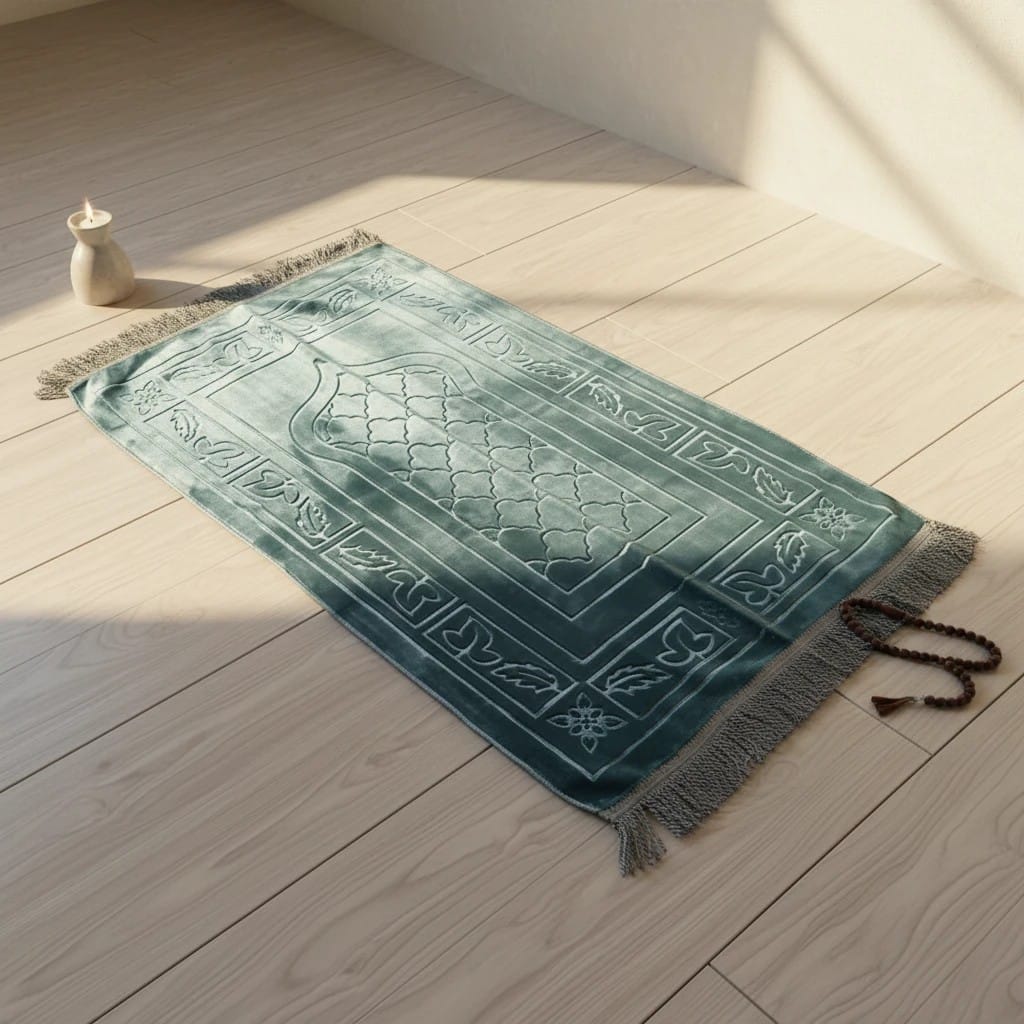 Tapis de Prière Pliable Design Kaaba | SalatNoor