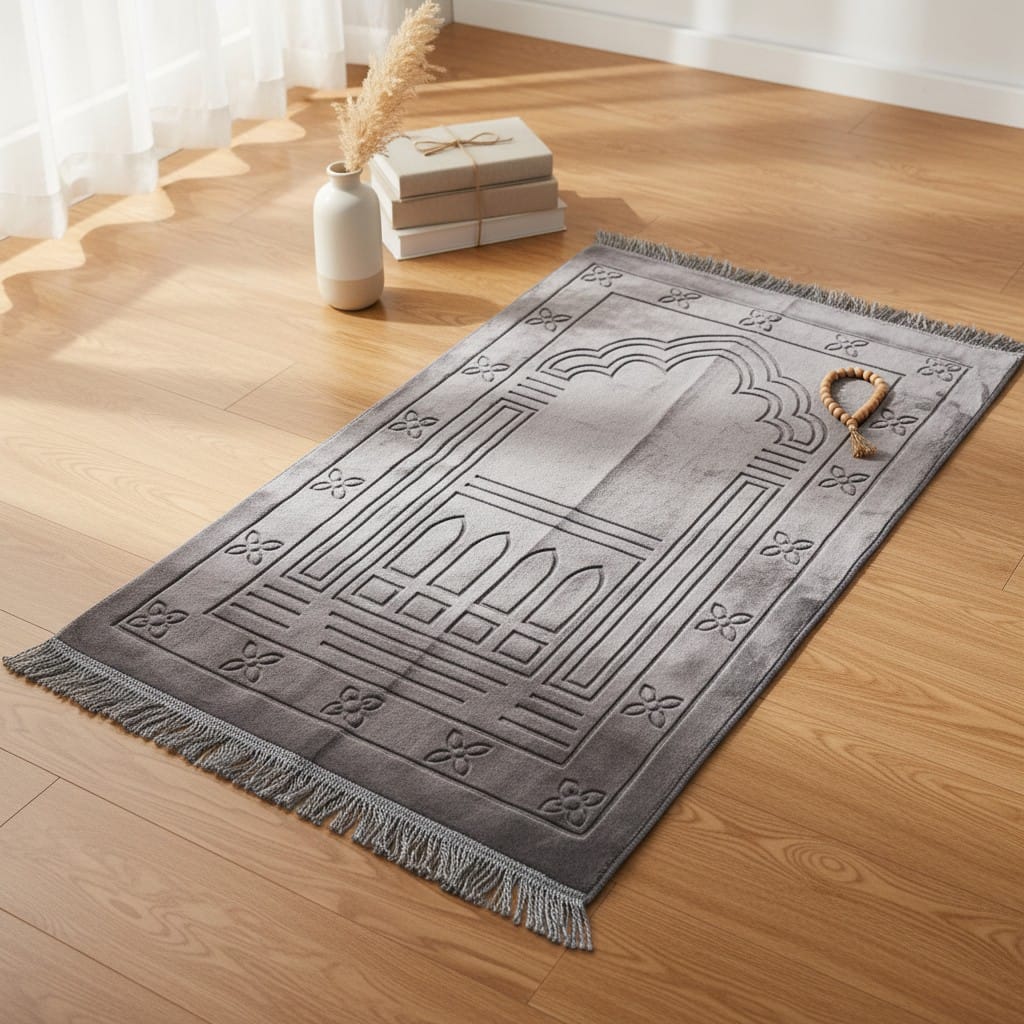 Tapis de Prière Pliable Design Kaaba | SalatNoor