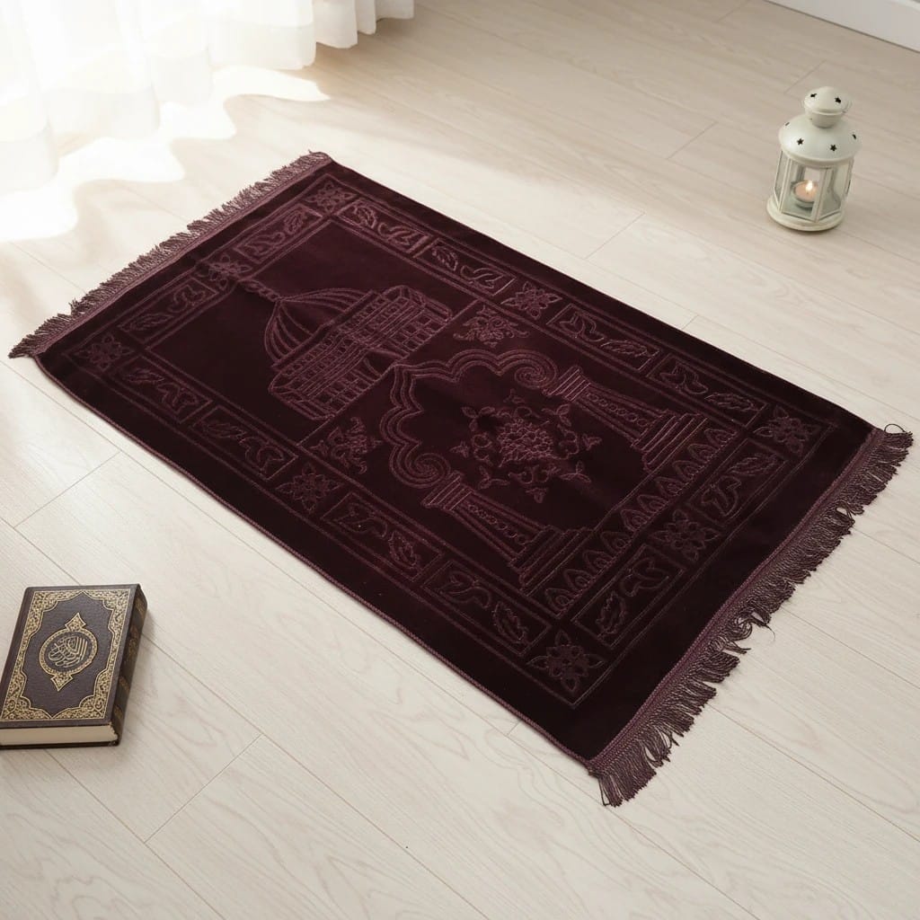 Tapis de Prière Pliable Design Kaaba | SalatNoor