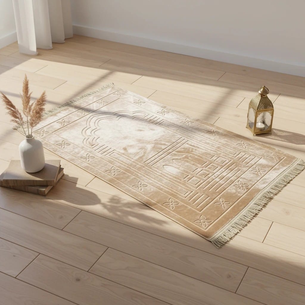 Tapis de Prière Pliable Design Kaaba | SalatNoor