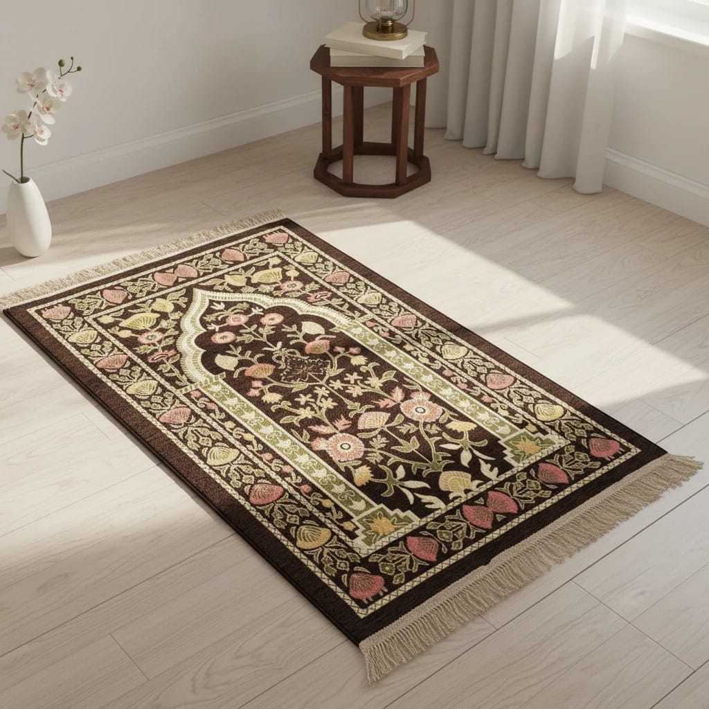 Tapis de Prière Pliable Feutre Imperméable | SalatNoor