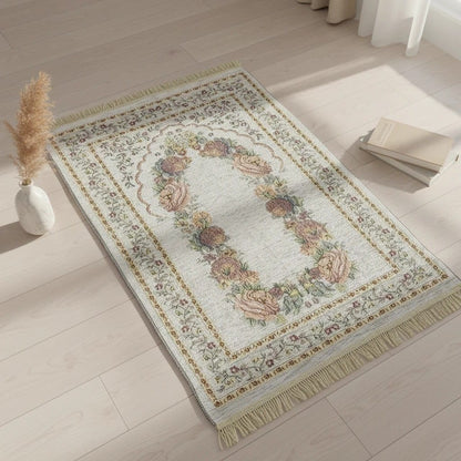 Tapis de Prière Pliable Floral Antidérapant | SalatNoor