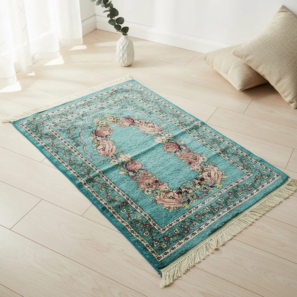 Tapis de Prière Pliable Floral Antidérapant | SalatNoor