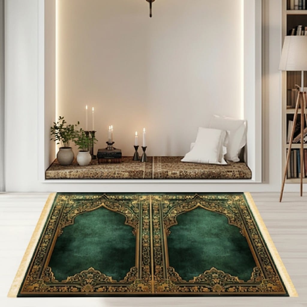 Tapis de Prière Pliable Luxe Imperméable | SalatNoor