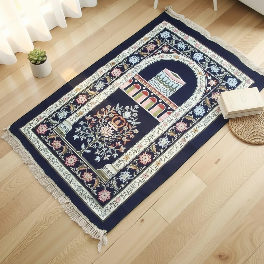 Tapis de Prière Pliable Rembourré Antidérapant | SalatNoor