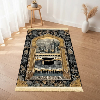 Tapis de Prière Pliable Rétro Mecque | SalatNoor