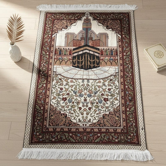 Tapis de Prière Pliable Tressé Antidérapant | SalatNoor