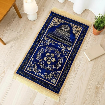 Tapis de Prière Pliable Velours Antidérapant | SalatNoor