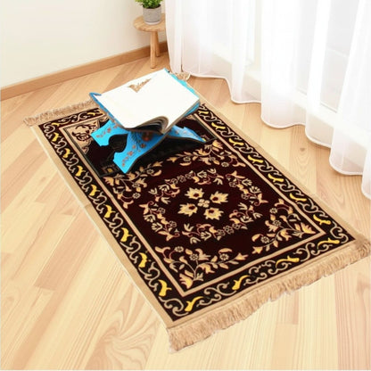 Tapis de Prière Pliable Velours Antidérapant | SalatNoor