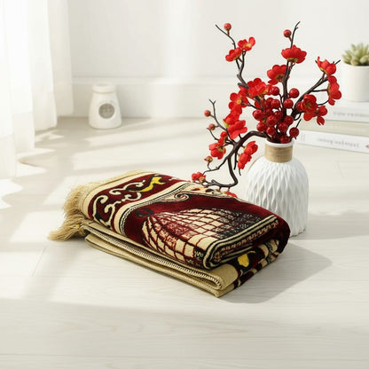 Tapis de Prière Pliable Velours Antidérapant | SalatNoor