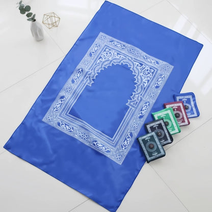 Tapis de Prière Voyage avec Boussole et Pochette | SalatNoor