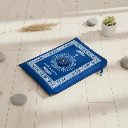 Tapis de Prière Voyage avec Boussole et Pochette | SalatNoor