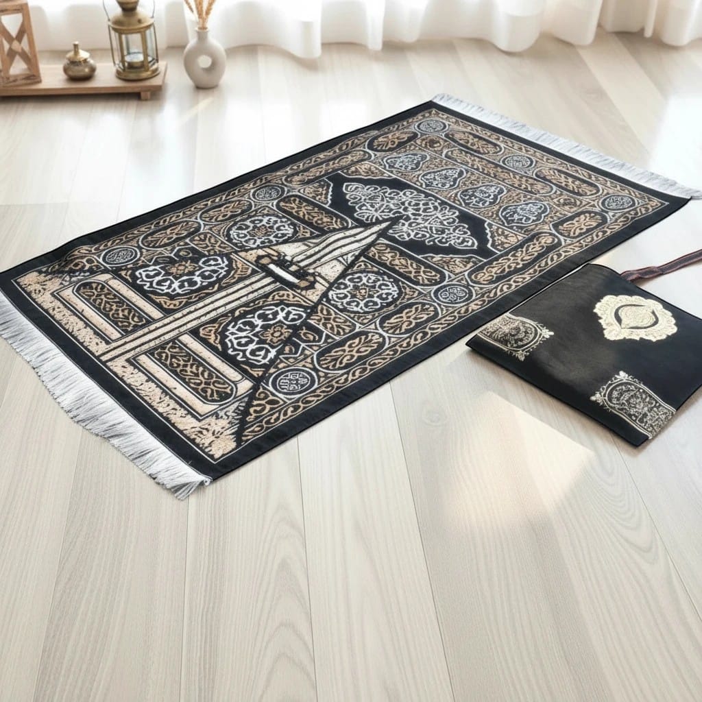 Tapis de Prière Voyage avec Pochette Élégante | SalatNoor