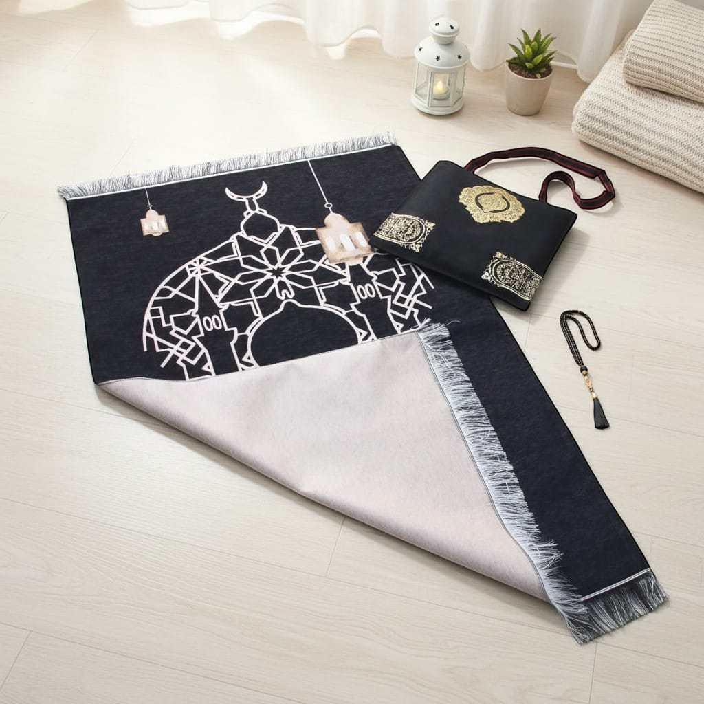 Tapis de Prière Voyage avec Pochette Élégante | SalatNoor