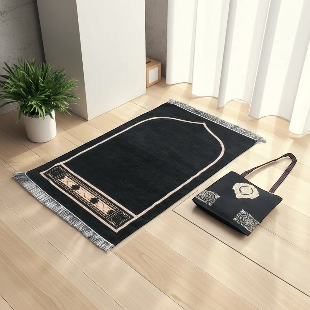Tapis de Prière Voyage avec Pochette Élégante | SalatNoor