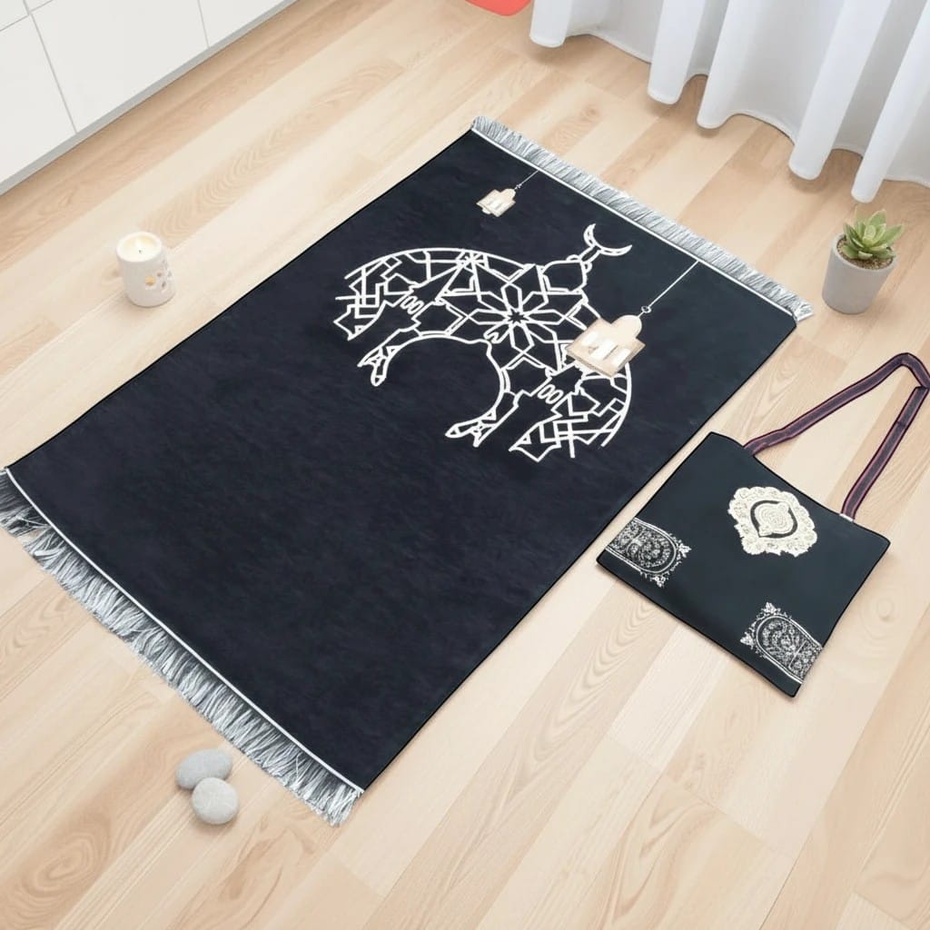 Tapis de Prière Voyage avec Pochette Élégante | SalatNoor