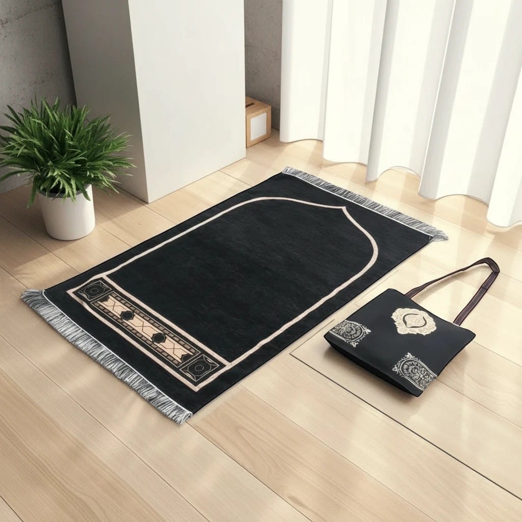 Tapis de Prière Voyage avec Pochette Élégante | SalatNoor