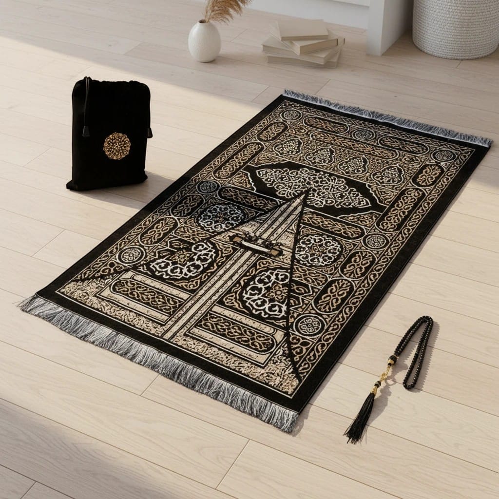 Tapis de Prière Voyage Chenille Lavable | SalatNoor