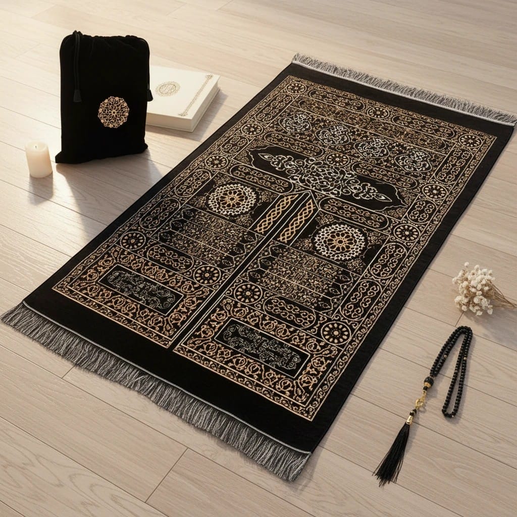 Tapis de Prière Voyage Chenille Lavable | SalatNoor