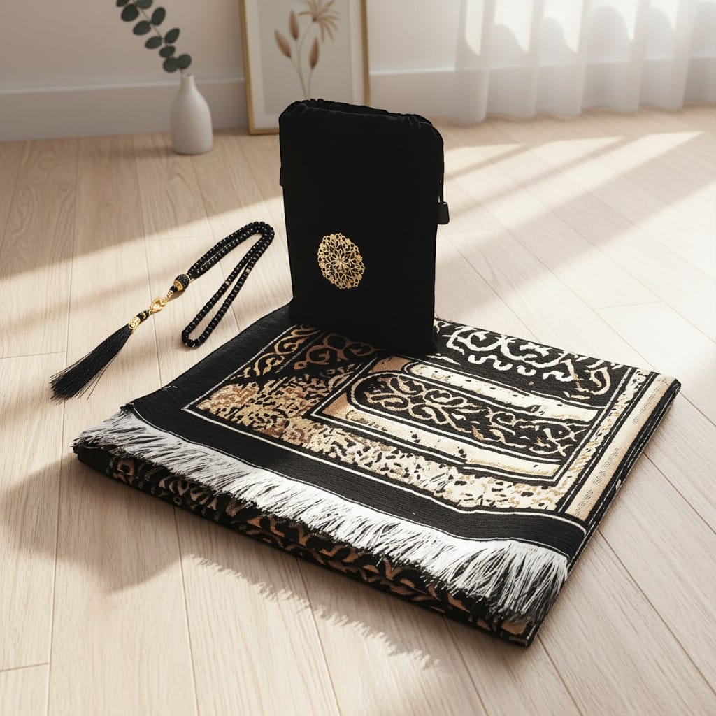 Tapis de Prière Voyage Chenille Lavable | SalatNoor