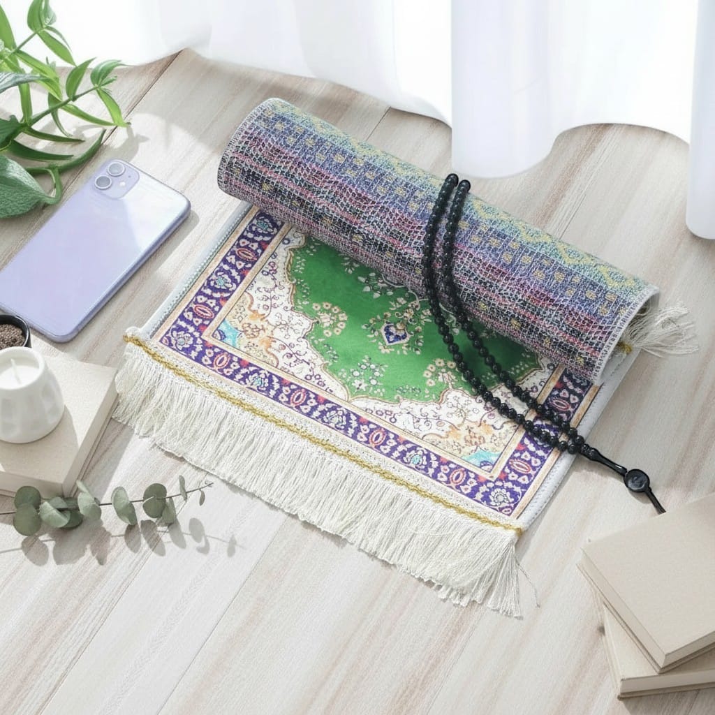 Tapis de Prière Voyage Coffret 2 Pièces | SalatNoor