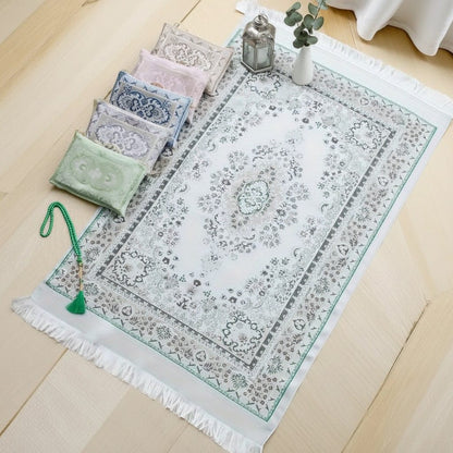 Tapis de Prière Voyage Coffret avec Chapelet 3 Pièces | SalatNoor