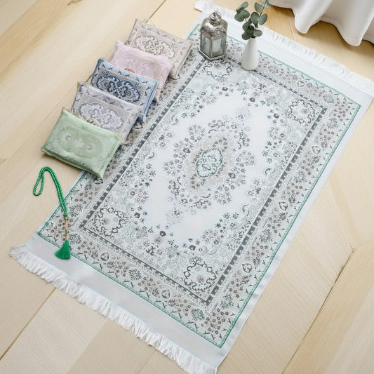 Tapis de Prière Voyage Coffret avec Chapelet 3 Pièces | SalatNoor