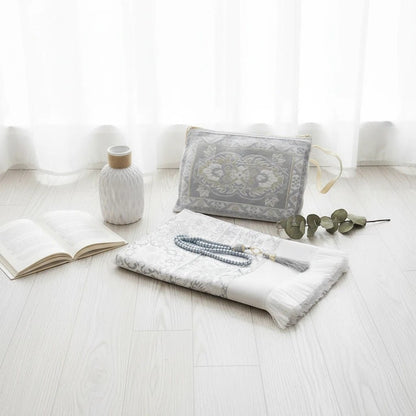 Tapis de Prière Voyage Coffret avec Chapelet 3 Pièces | SalatNoor