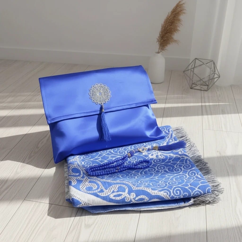 Tapis de Prière Voyage Coffret Cadeau 3 Pièces | SalatNoor