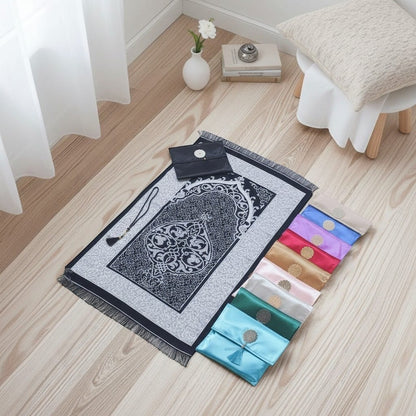 Tapis de Prière Voyage Coffret Cadeau 3 Pièces | SalatNoor