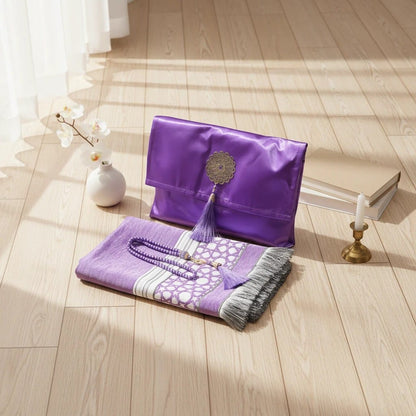 Tapis de Prière Voyage Coffret Cadeau 3 Pièces | SalatNoor