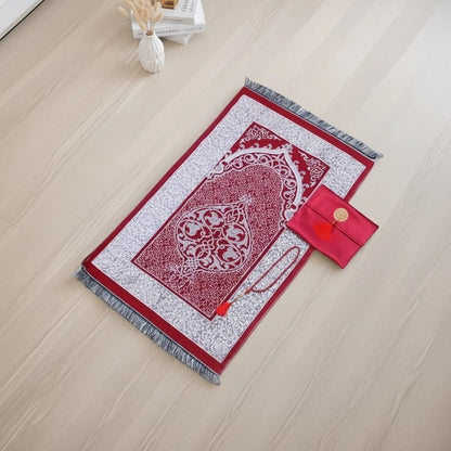 Tapis de Prière Voyage Coffret Cadeau 3 Pièces | SalatNoor