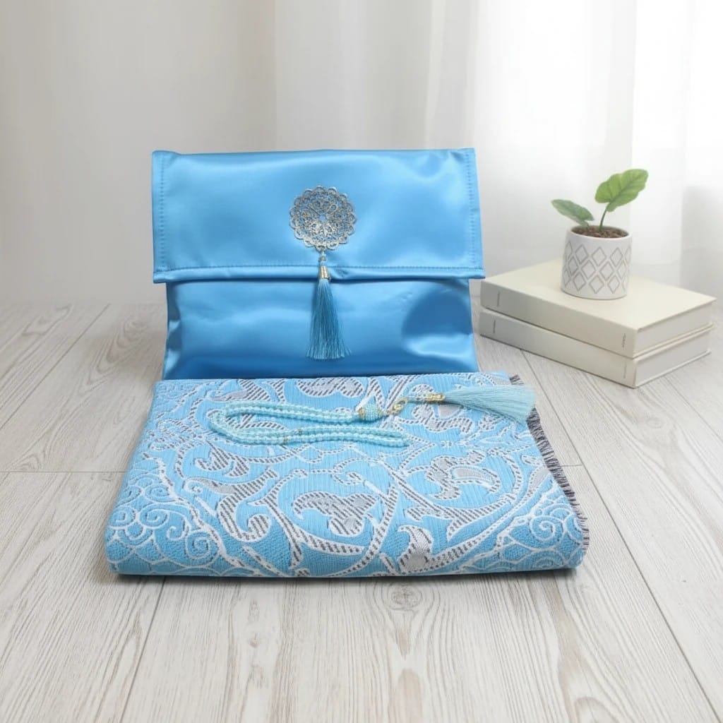 Tapis de Prière Voyage Coffret Cadeau 3 Pièces | SalatNoor