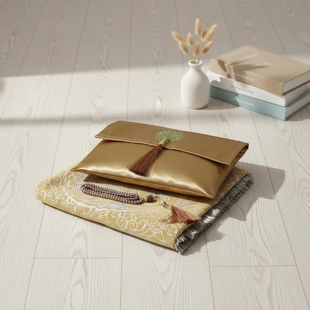 Tapis de Prière Voyage Coffret Cadeau 3 Pièces | SalatNoor