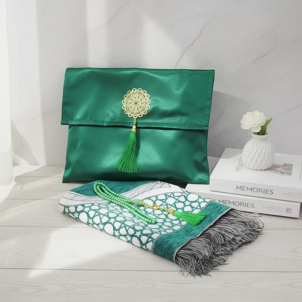 Tapis de Prière Voyage Coffret Turc 3 Pièces | SalatNoor