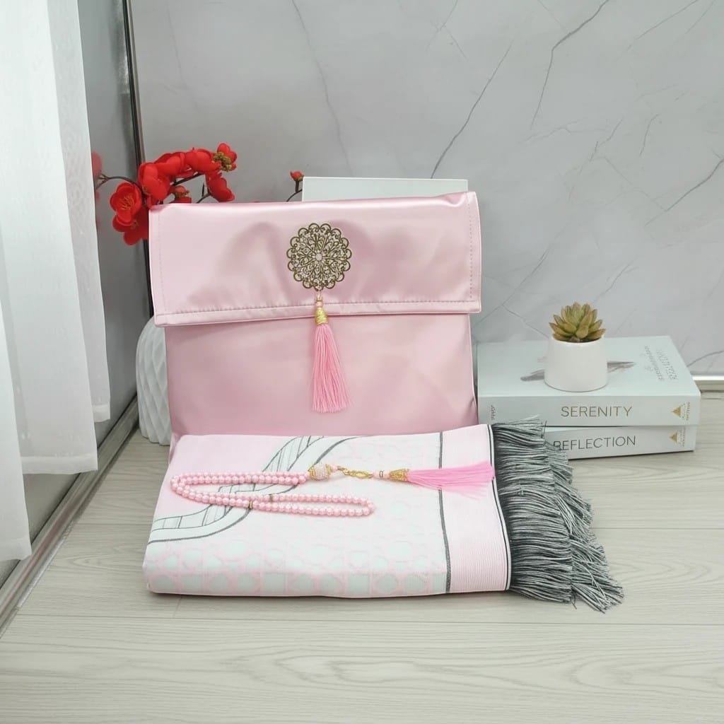 Tapis de Prière Voyage Coffret Turc 3 Pièces | SalatNoor