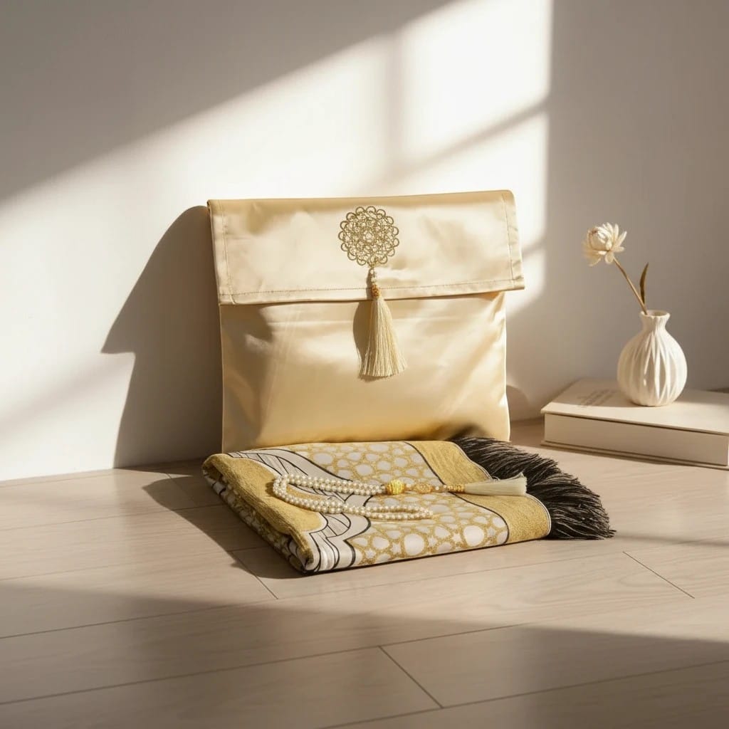 Tapis de Prière Voyage Coffret Turc 3 Pièces | SalatNoor