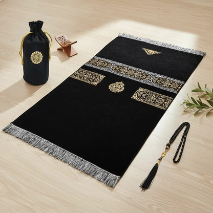 Tapis de Prière Voyage en Velours Coffret Eid | SalatNoor