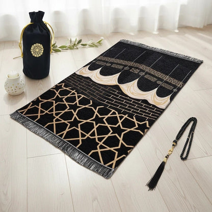 Tapis de Prière Voyage en Velours Coffret Eid | SalatNoor