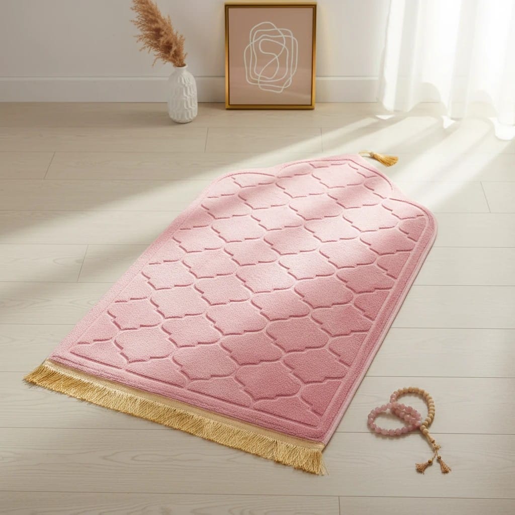 Tapis de Prière Voyage Flanelle Antidérapante | SalatNoor