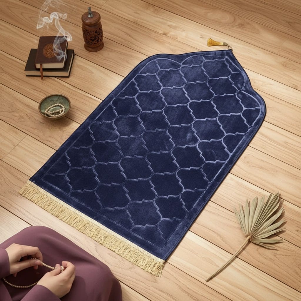 Tapis de Prière Voyage Flanelle Antidérapante | SalatNoor